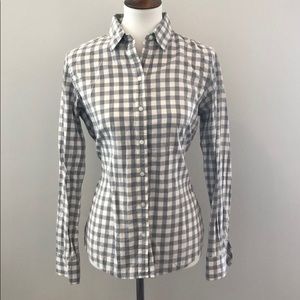 Banana republic plaid blouse
